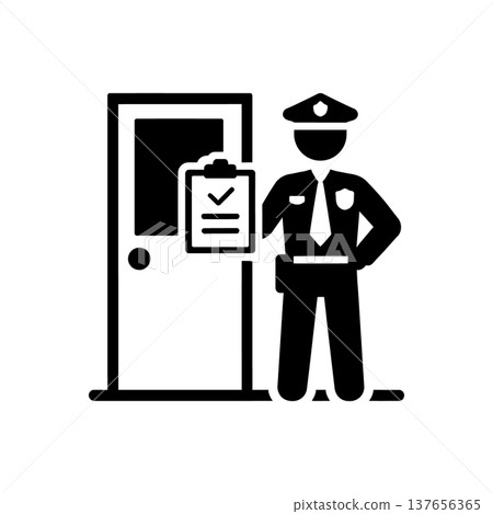 Official Police Search Warrant Icon 137656365