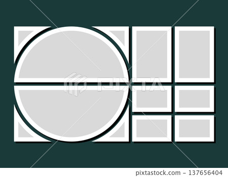 Template collage of eight frames, images, photo 137656404