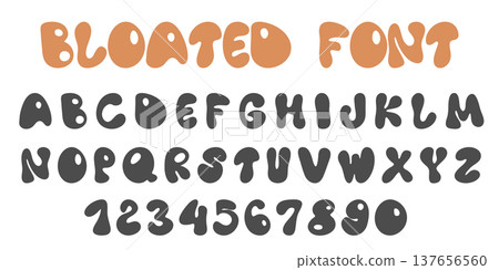 English Bloated Font vector graphics English Bloated Font vector graphics 137656560
