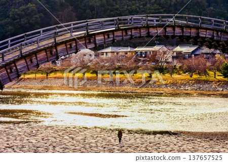 Kintaikyo Bridge shining in the setting sun 2 137657525