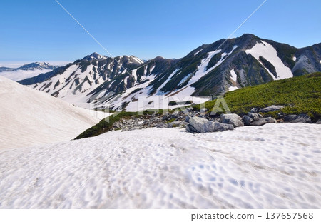 Springtime backcountry in the Tateyama mountain range Springtime backcountry in the Tateyama mountain range 137657568