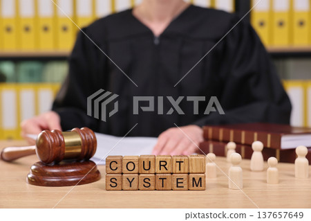 Understanding the intricacies of the court system with a judge presiding over proceedings in a legal setting 137657649