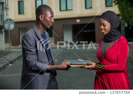 portrait of young people. 137657784