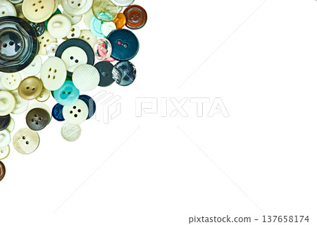 Old different multi colored buttons ,place for text Old different multi colored buttons ,place for text 137658174