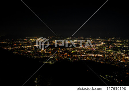 從佐良山展望台上眺望北九州市的夜景 137659198