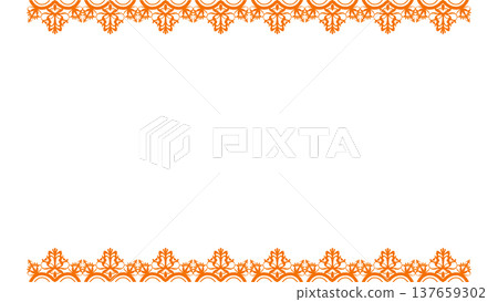Gorgeous orange lace background 137659302