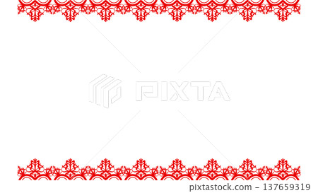 A gorgeous red lace background 137659319