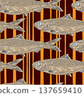 seamless pattern with fish 137659410