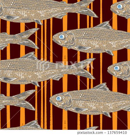 seamless pattern with fish seamless pattern with fish 137659410