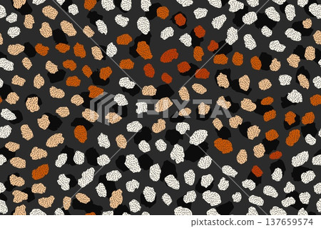 The seamless pattern leopard animal skin groups of rounded spots. The seamless pattern leopard animal skin groups of rounded spots. 137659574