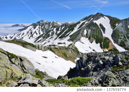 Summer traverse of the Tateyama mountain range Summer traverse of the Tateyama mountain range 137659774