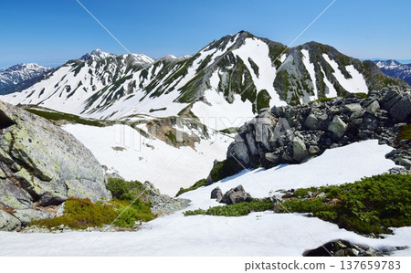 Summer traverse of the Tateyama mountain range Summer traverse of the Tateyama mountain range 137659783