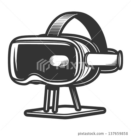 Virtual Reality Headset Technology raster Virtual Reality Headset Technology raster 137659858