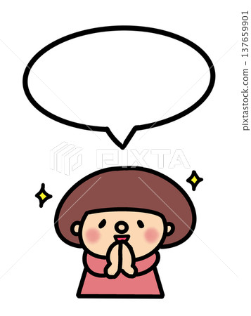 一個留著波波頭的女孩，會提出請求、祈禱、傳遞重要訊息，並在對話框裡發表評論。 137659901