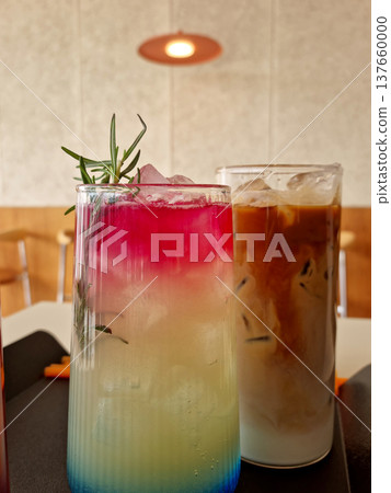 It is a cafe with drinks. 137660000