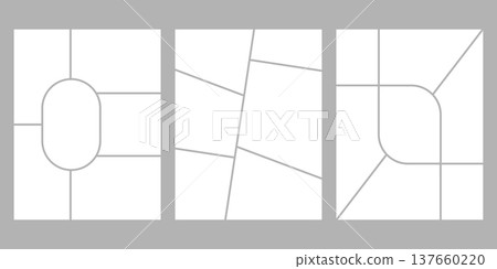 Minimalistic geometric photo frame layout for photo albums, wedding photo. 8,5 to 11 in proportion Minimalistic geometric photo frame layout for photo albums, wedding photo. 8,5 to 11 in proportion 137660220