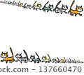 Cat parade/background frame 137660470