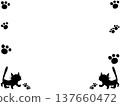 Black cat silhouette background frame 137660472