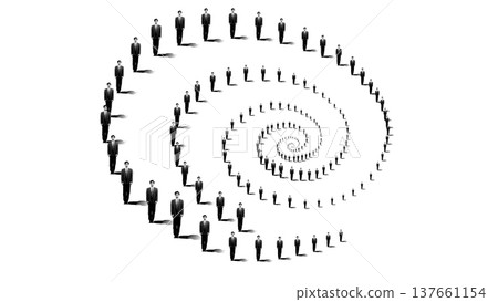 Leadership hierarchy spiral business people organization concept 137661154