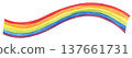 Wavy Rainbow Stripes Element, Rainbow Corner, LGBT Ribbon, Pride Month. 137661731