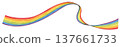 Wavy Rainbow Stripes Element, Rainbow Corner, LGBT Ribbon, Pride Month. 137661733
