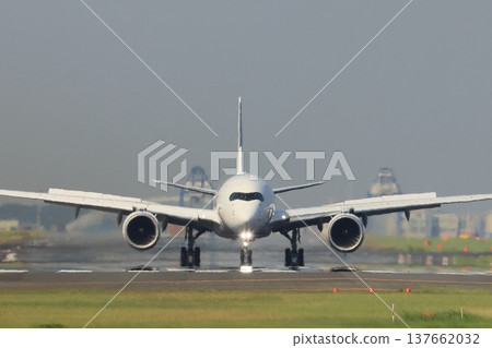 Landing passenger plane 137662032