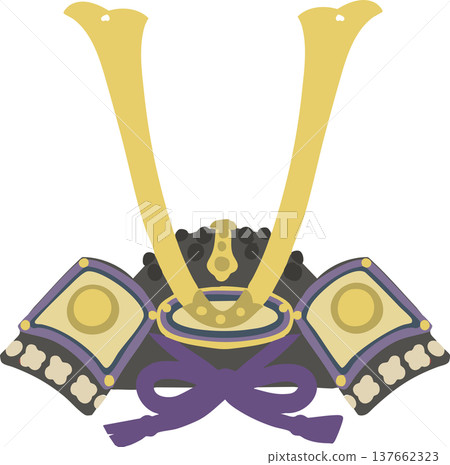 男孩節/兒童節玩偶頭盔裝飾插圖向量素材 137662323