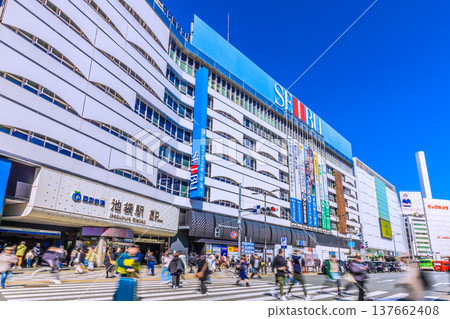 Tokyo cityscape, Japan, March 8th, overlooking the east exit of Ikebukuro Station Tokyo cityscape, Japan, March 8th, overlooking the east exit of Ikebukuro Station 137662408