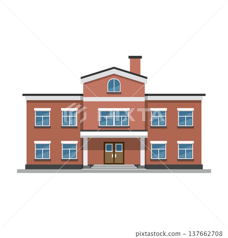 School, bank, college building icon in cartoon flat style. Education house vector illustration on isolated background. College and institute sign business concept. School, bank, college building icon in cartoon flat style. Education house vector illustration on isolated background. College and institute sign business concept. 137662708