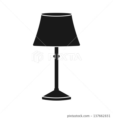 Floor lamp icon in flat style. Bulb silhouette vector illustration on isolated background. Light bulb sign business concept. Floor lamp icon in flat style. Bulb silhouette vector illustration on isolated background. Light bulb sign business concept. 137662831