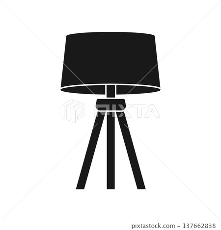 Floor lamp icon in flat style. Bulb silhouette vector illustration on isolated background. Light bulb sign business concept. 137662838
