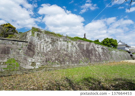 Tsurumaru Castle Ruins: Main Gate and Stone Bridge (Kagoshima City) 137664453