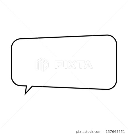 Simple rounded square speech bubble illustration Simple rounded square speech bubble illustration 137665351