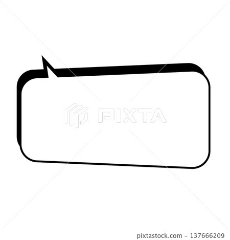Simple rounded square speech bubble illustration Simple rounded square speech bubble illustration 137666209