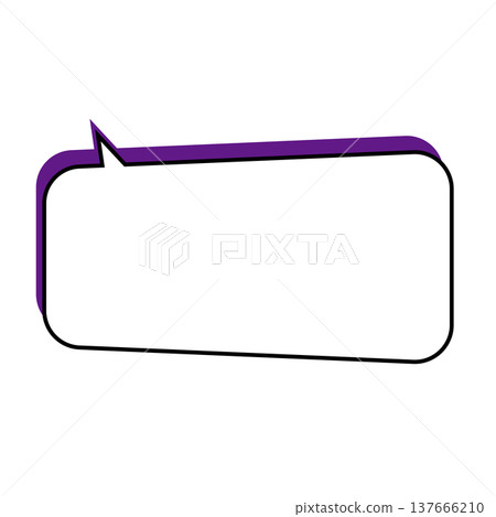 Simple rounded square speech bubble illustration Simple rounded square speech bubble illustration 137666210