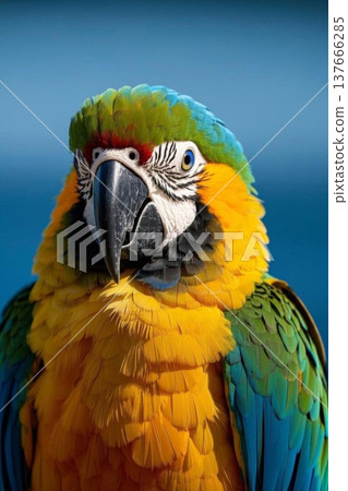 色彩斑斓鹦鹉特写 137666285