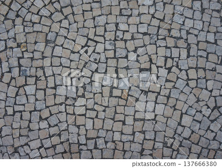 時尚的背景素材，採用葡萄牙布拉加的鵝卵石紋理。 137666380