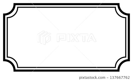 Simple black line frame, 16:9 aspect ratio. 137667762