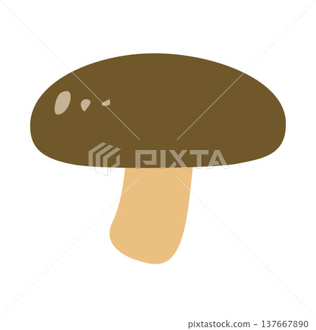 蘑菇、蔬菜和食材的簡單插圖素材。 137667890