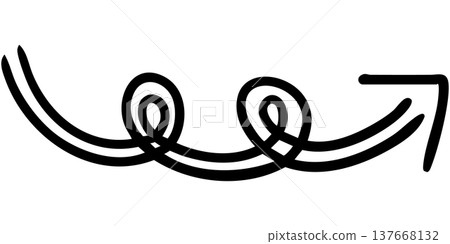 Illustration 11 of a hand-drawn double-lined arrow (black) Illustration 11 of a hand-drawn double-lined arrow (black) 137668132
