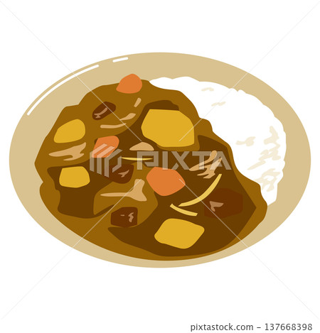 Simple illustration of curry rice 137668398