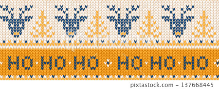 Yellow Fair Isle Knitted Pattern, Cozy Nordic Winter Texture 137668445