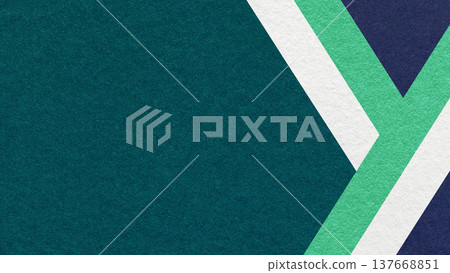 Dark teal textured paper background with white, emerald green, blue geometric lines, copy space for banner presentation Dark teal textured paper background with white, emerald green, blue geometric lines, copy space for banner presentation 137668851
