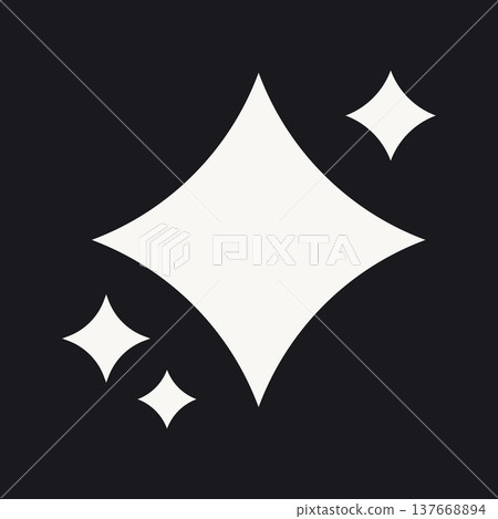 Geometric sparkle star icon vector design element. Geometric sparkle star icon vector design element. 137668894