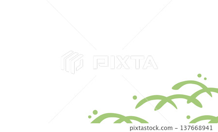 Hand-drawn Japanese pattern dew grass background illustration_16:9 Hand-drawn Japanese pattern dew grass background illustration_16:9 137668941