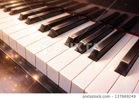 音樂系列：鋼琴琴鍵特寫背景 137669249