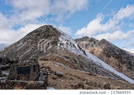 從那須嶽山路上的峰之茶屋眺望旭岳地區。 137669935