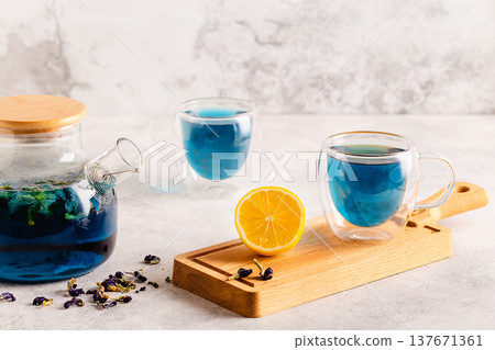 Organic blue tea Anchan. 137671361