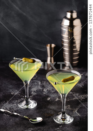 Dill Pickle Martini Vodka. Dill Pickle Martini Vodka. 137671444