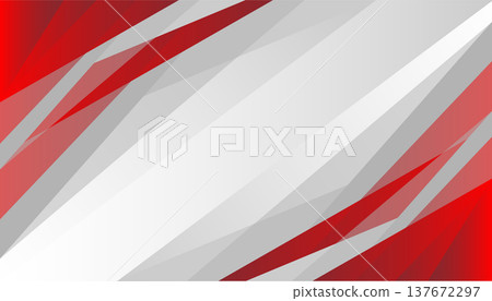 Abstract Red Diagonal Stripe Background with Modern Geometric Shapes 137672297